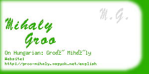 mihaly groo business card